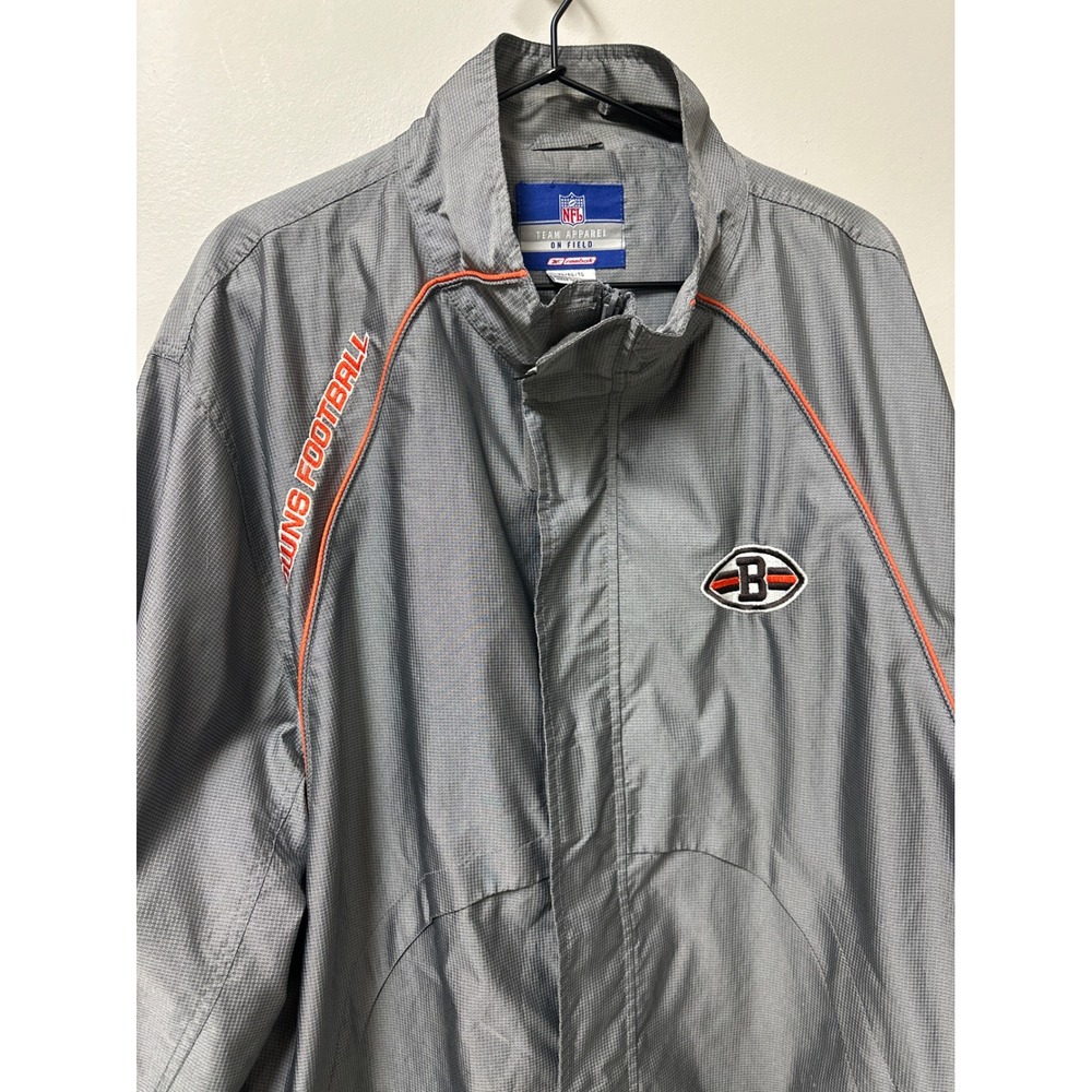 Vintage Cleveland Browns NFL Team Apparel On Field Reebok Jacket Gray Football‎